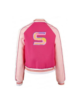 Margaret Qualley Sue The Substance Pink Bomber Jacket