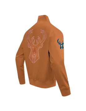 Men's Milwaukee Bucks Brown Paint The City Full-Zip Jacket