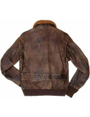 Men Distressed Flight Bomber Jacket