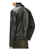 Men’s Black Classic Carve Motorcycle Leather Jacket