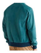 Men’s Suede Leather Bomber Jacket with Rain System Piana