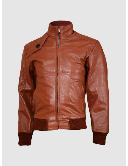 Men’s Tan Brown Leather Jacket for Fashion