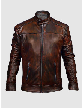 Men’s Vintage Waxed Leather Jacket