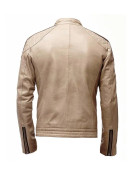 Mens Brown Stripped Beige Jacket