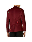 Mens Christmas Burgundy Blazer