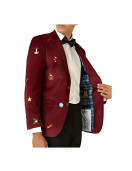 Mens Christmas Burgundy Blazer