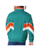 Miami Dolphins Captain Aqua Varsity Satin Jacket