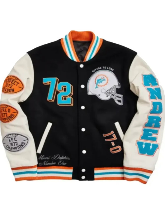 Miami Dolphins Letterman Varsity Jacket