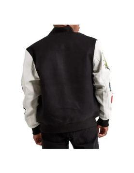 Mills Monopoly Black Wool Varsity Jacket