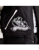 Mills Monopoly Black Wool Varsity Jacket