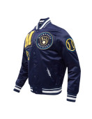 Milwaukee Brewers Mashup Classic Rib Satin Jacket