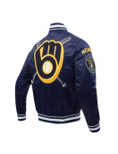 Milwaukee Brewers Mashup Classic Rib Satin Jacket