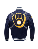 Milwaukee Brewers Mashup Classic Rib Satin Jacket