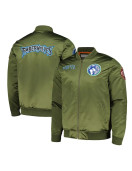 Minnesota Timberwolves Hardwood Classics Retro Green Satin Jacket