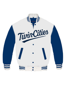 Minnesota Twins Navy and Red Varsity Jacket