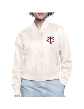 Minnesota Twins Printed Logo Varsity Satin Jacket