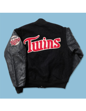 Minnesota Twins Vintage Black Varsity Jacket