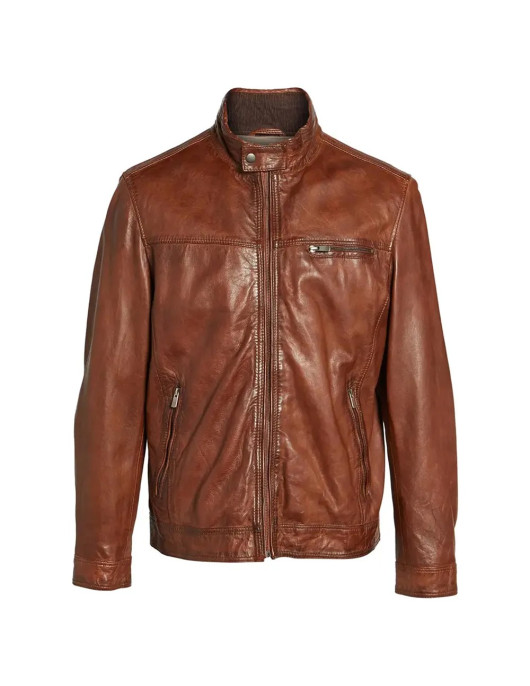 Missani Men’s Brown Leather Jacket