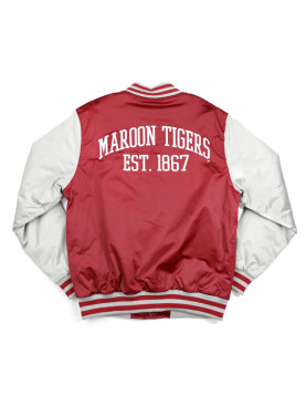 Morehouse Maroon and Light Gray Baseball Jacket