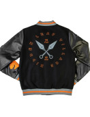 Naruto Hidden Leaf Wool Black Varsity Jacket