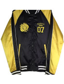 Naruto Shippuden Satin Black Varsity Jacket