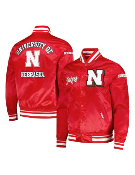 Nebraska Huskers Classic Scarlet Satin Jacket