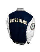 Notre Dame Fighting Irish Graduate Navy and White Varsity Jacket