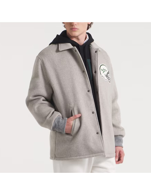 NY Jets Coaches Heather Gray Wool Jacket