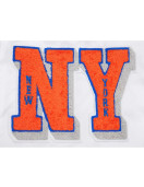 NY Knicks Mashup Classic Rib White Satin Jacket