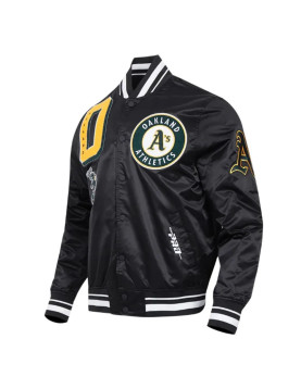 Oakland Athletics Mashup Classic Rib Satin Jacket