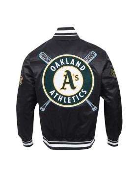 Oakland Athletics Mashup Classic Rib Satin Jacket