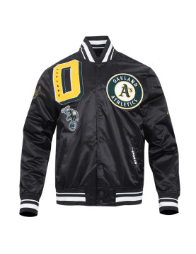 Oakland Athletics Mashup Classic Rib Satin Jacket