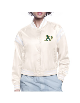 Oakland Athletics Printed Logo Varsity Satin Jacket