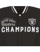 Oakland Raiders Black Contender Wool Bomber Jacket