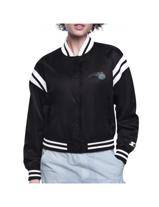 Orlando Magic Printed Logo Varsity Satin Jacket