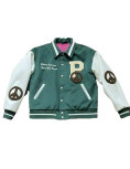 Peaceful People Green Varsity Jacket