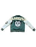 Peaceful People Green Varsity Jacket