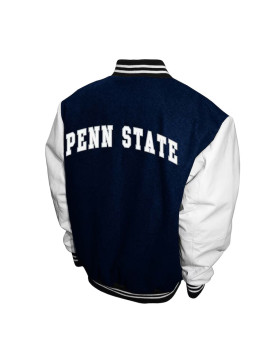 Penn State Nittany Lions Graduate Navy and White Varsity Jacket