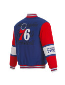 Philadelphia 76ers Royal and Red Varsity Wool Jacket