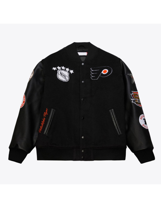 Philadelphia Flyers Black Out Team Logo Varsity Jacket