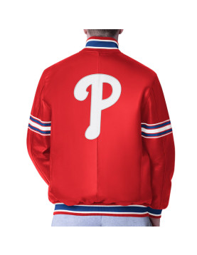 Philadelphia Phillies Red Varsity Leather Jacket