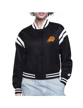 Phoenix Suns Printed Logo Varsity Satin Jacket