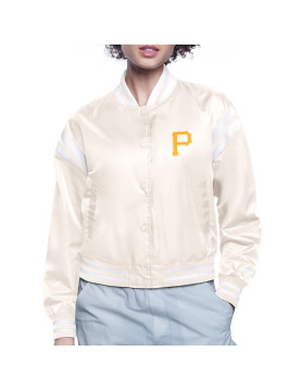 Pittsburgh Pirates Printed Logo Varsity Satin Jacket