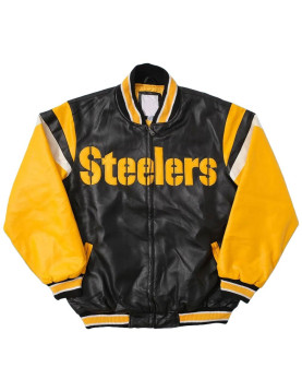 Pittsburgh Steelers Black and Yellow Leather Jacket