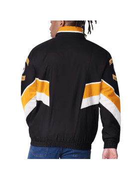 Pittsburgh Steelers Captain Black Varsity Satin Jacket