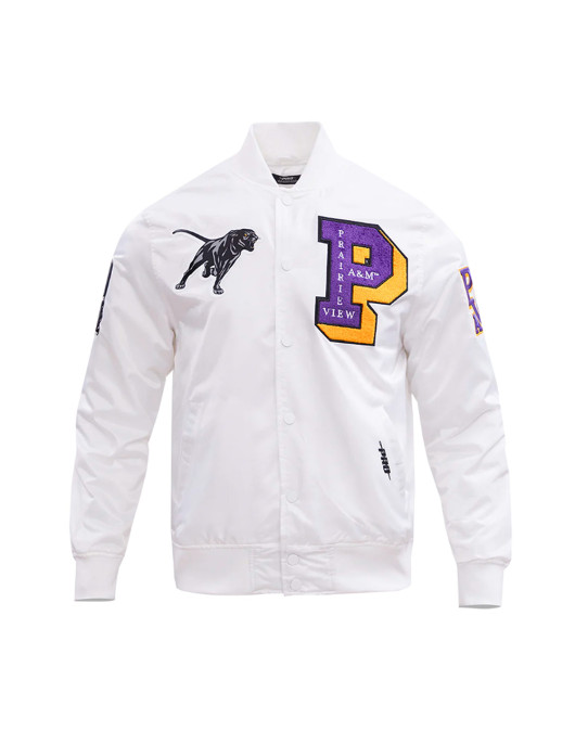 Prairie View A&M University Classic White Satin Jacket