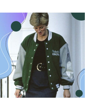 Princess Diana Philadelphia Eagles Retro Wool Varsity Jacket