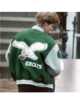 Princess Diana Philadelphia Eagles Retro Wool Varsity Jacket