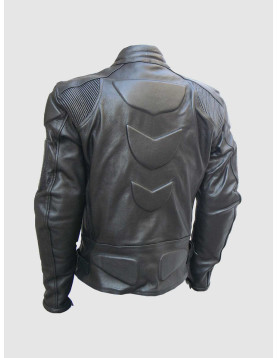 Protective Men’s Black Leather Motorcycle Jacket