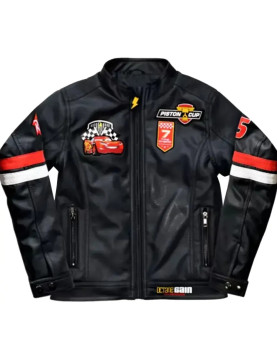 Racer Lightning Mcqueen Black Leather Jacket